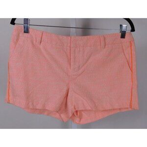 Merona Womens Neon Peach Textured Shorts Size 4 Pockets